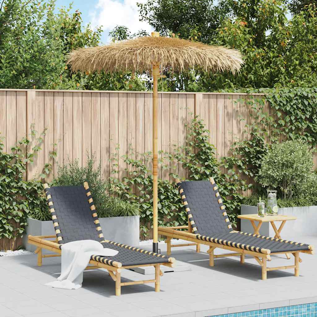 vidaXL Parasol Tiki z baldachimem z liści bananowca, 180 cm, bambus