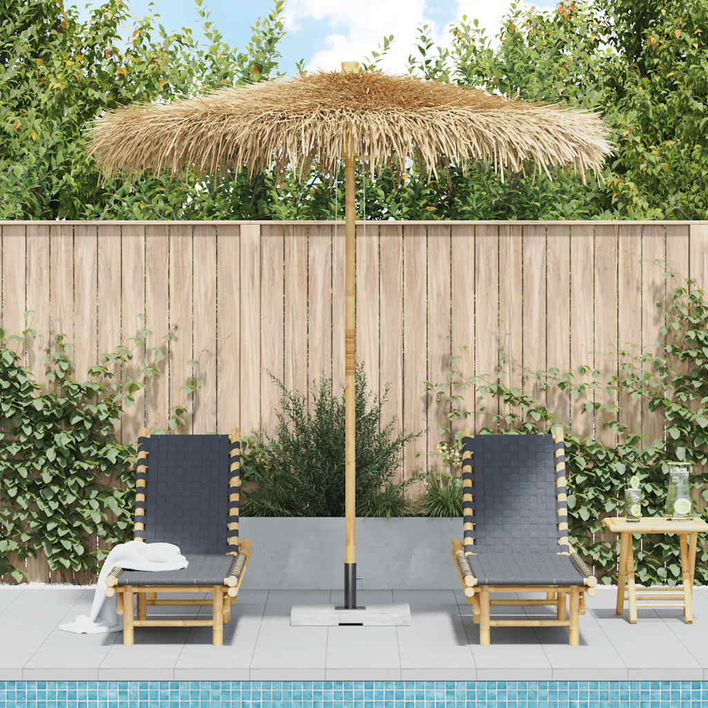 vidaXL Parasol Tiki z baldachimem z liści bananowca, 240 cm, bambus
