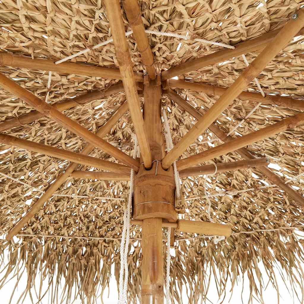 vidaXL Parasol Tiki z baldachimem z liści bananowca, 240 cm, bambus