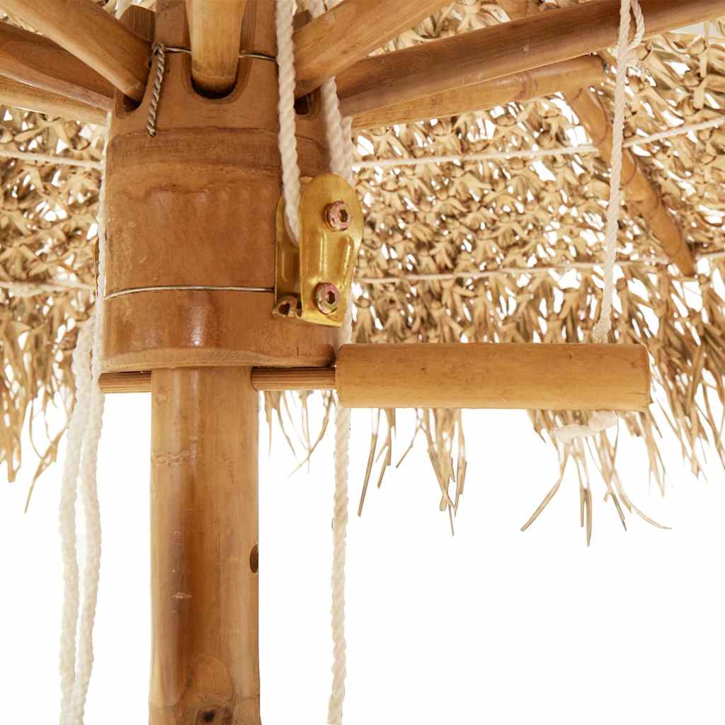 vidaXL Parasol Tiki z baldachimem z liści bananowca, 240 cm, bambus