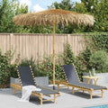 vidaXL Parasol Tiki z baldachimem z liści bananowca, 240 cm, bambus