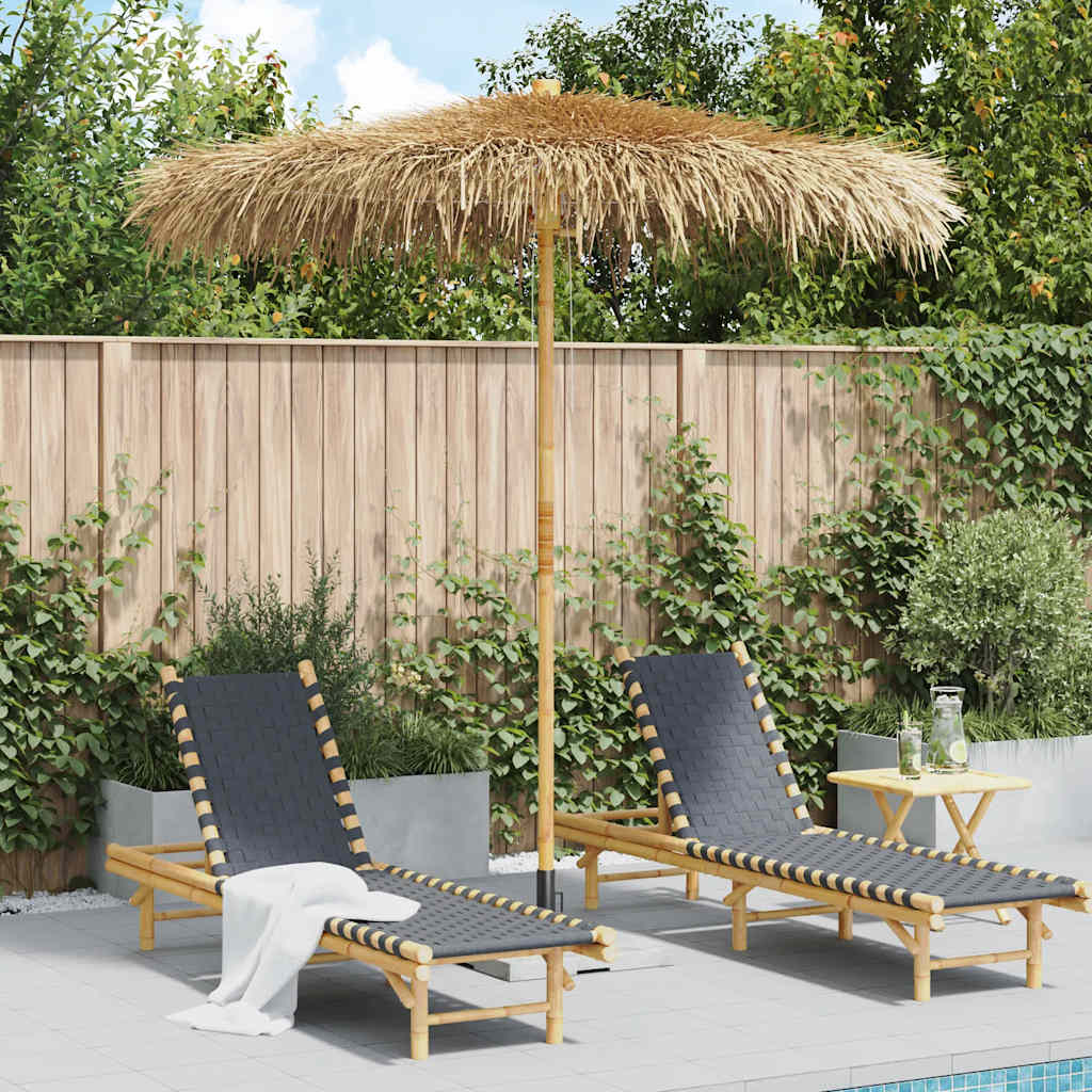vidaXL Parasol Tiki z baldachimem z liści bananowca, 240 cm, bambus