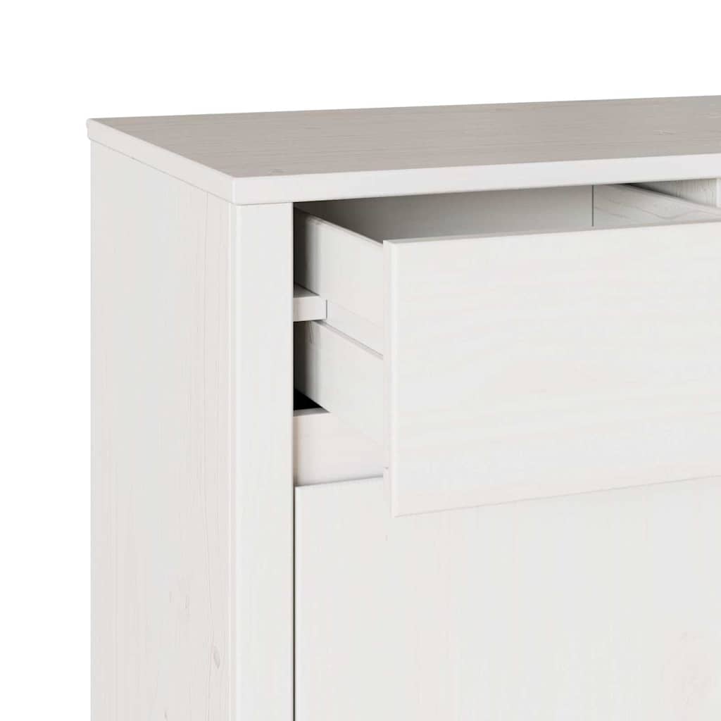 vidaXL Bufet Drammen Biały 114 x 43 x 75,5 cm Lite drewno sosnowe