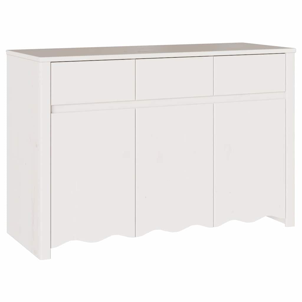 vidaXL Bufet Drammen Biały 114 x 43 x 75,5 cm Lite drewno sosnowe