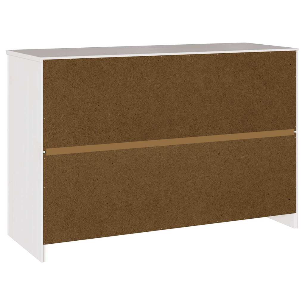vidaXL Bufet Drammen Biały 114 x 43 x 75,5 cm Lite drewno sosnowe