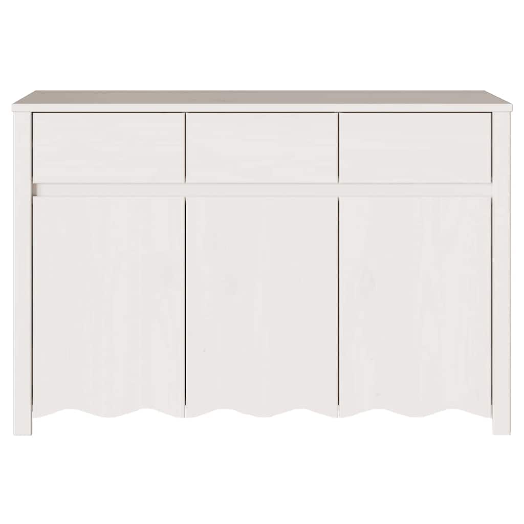 vidaXL Bufet Drammen Biały 114 x 43 x 75,5 cm Lite drewno sosnowe