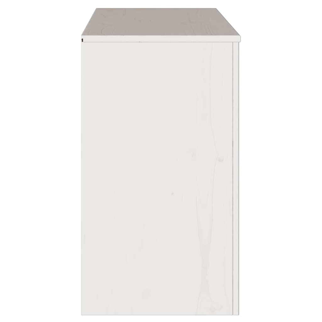 vidaXL Bufet Drammen Biały 114 x 43 x 75,5 cm Lite drewno sosnowe