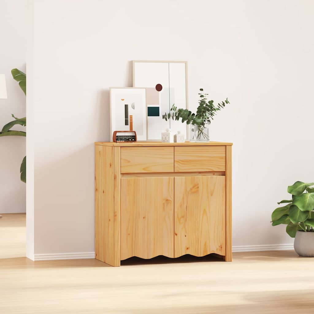 vidaXL Bufet Drammen Dąb 79 x 43 x 75.5 cm Lite drewno sosnowe