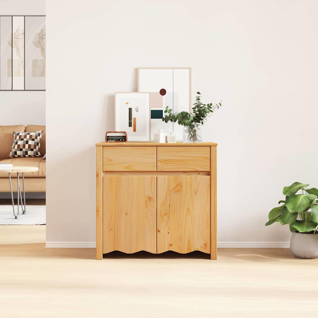 vidaXL Bufet Drammen Dąb 79 x 43 x 75.5 cm Lite drewno sosnowe