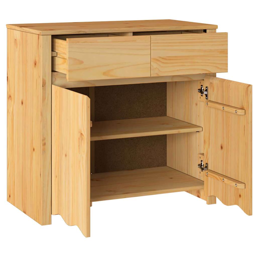 vidaXL Bufet Drammen Dąb 79 x 43 x 75.5 cm Lite drewno sosnowe