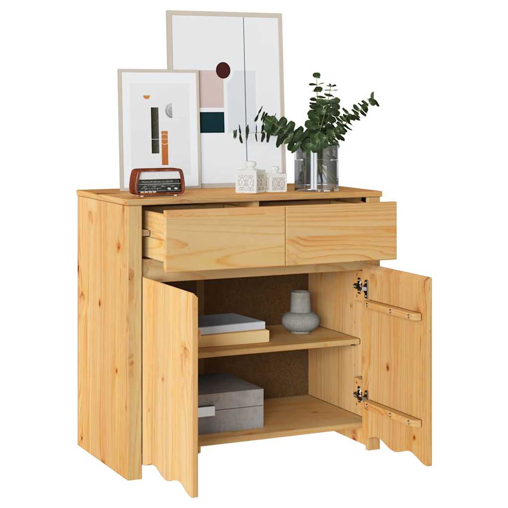 vidaXL Bufet Drammen Dąb 79 x 43 x 75.5 cm Lite drewno sosnowe