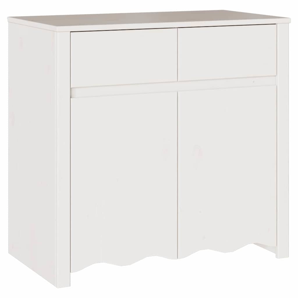 vidaXL Bufet Drammen Biały 79 x 43 x 75.5 cm Lite drewno sosnowe