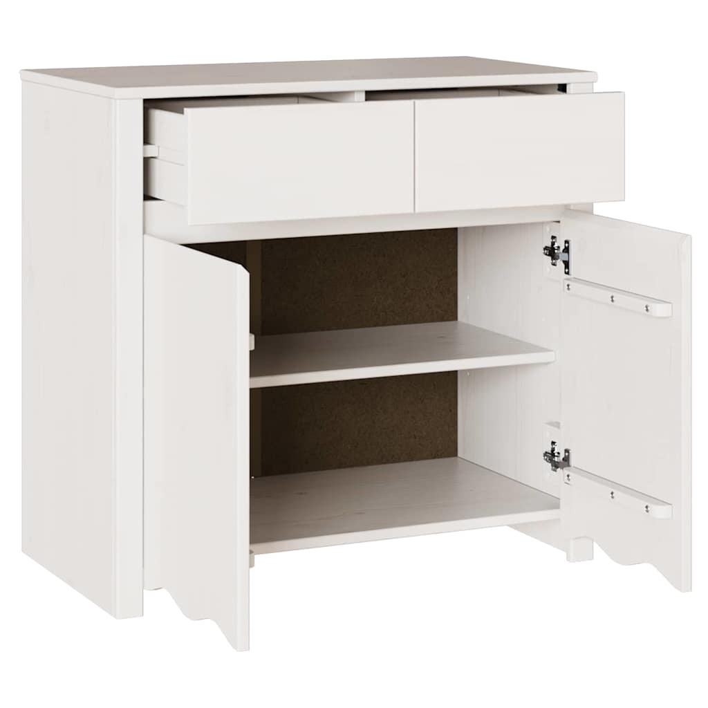 vidaXL Bufet Drammen Biały 79 x 43 x 75.5 cm Lite drewno sosnowe