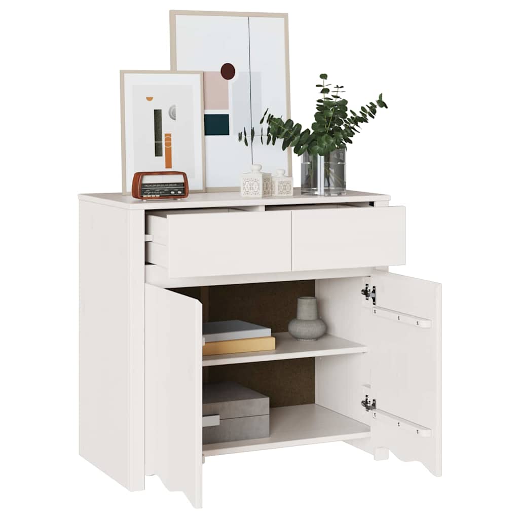 vidaXL Bufet Drammen Biały 79 x 43 x 75.5 cm Lite drewno sosnowe