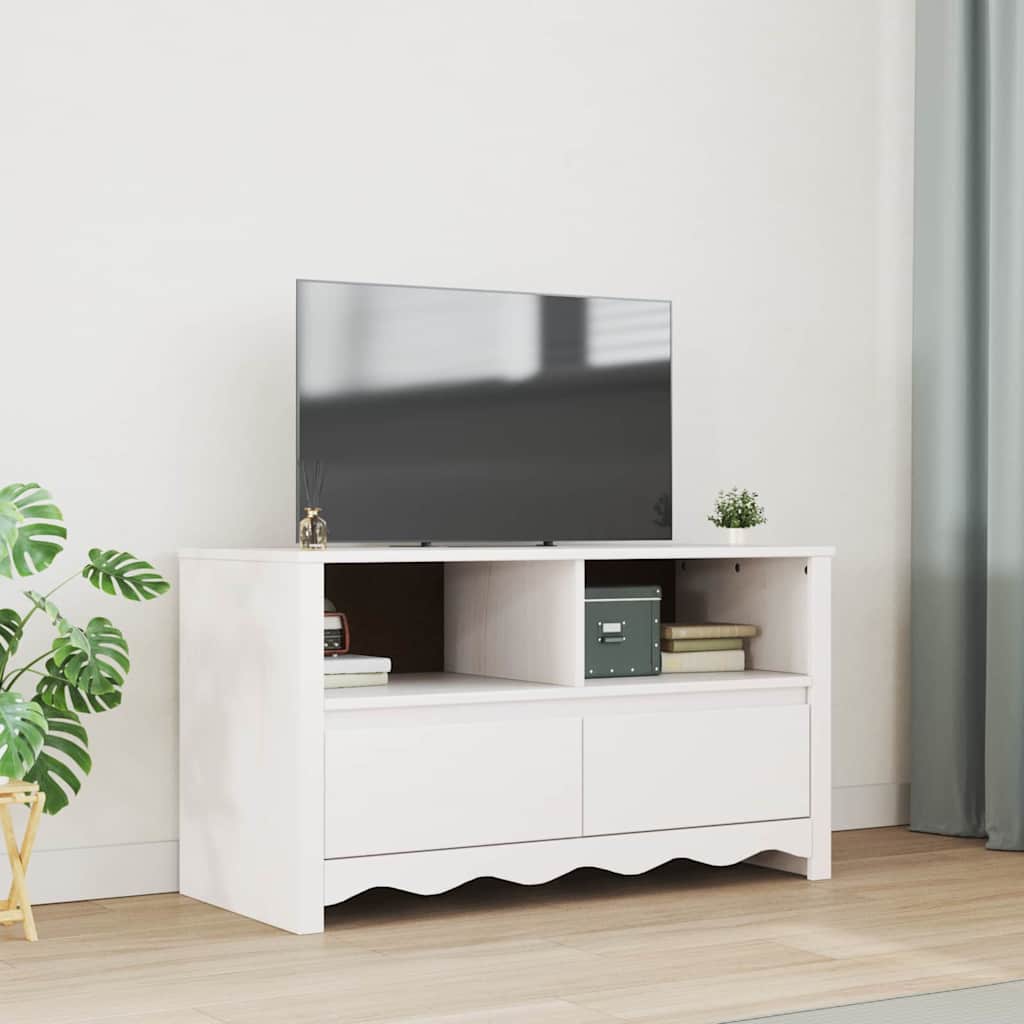 vidaXL Szafka pod telewizor z szufladą Drammen Biały 99 x 43 x 55 cm