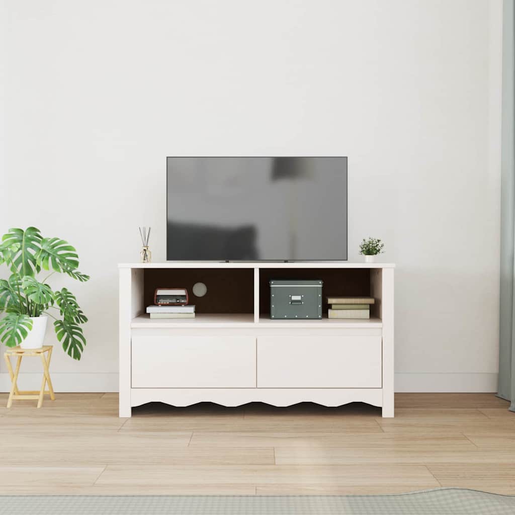 vidaXL Szafka pod telewizor z szufladą Drammen Biały 99 x 43 x 55 cm