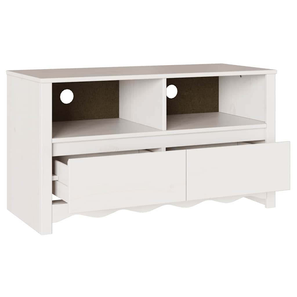 vidaXL Szafka pod telewizor z szufladą Drammen Biały 99 x 43 x 55 cm