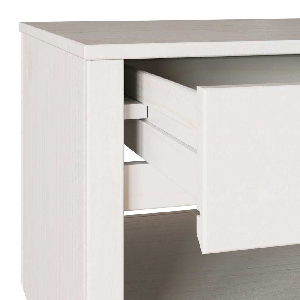 vidaXL Stolik kawowy Drammen Biały 99 x 55 x 45 cm Lite drewno sosnowe