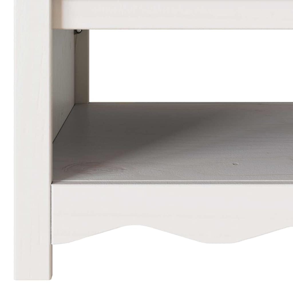vidaXL Stolik kawowy Drammen Biały 99 x 55 x 45 cm Lite drewno sosnowe