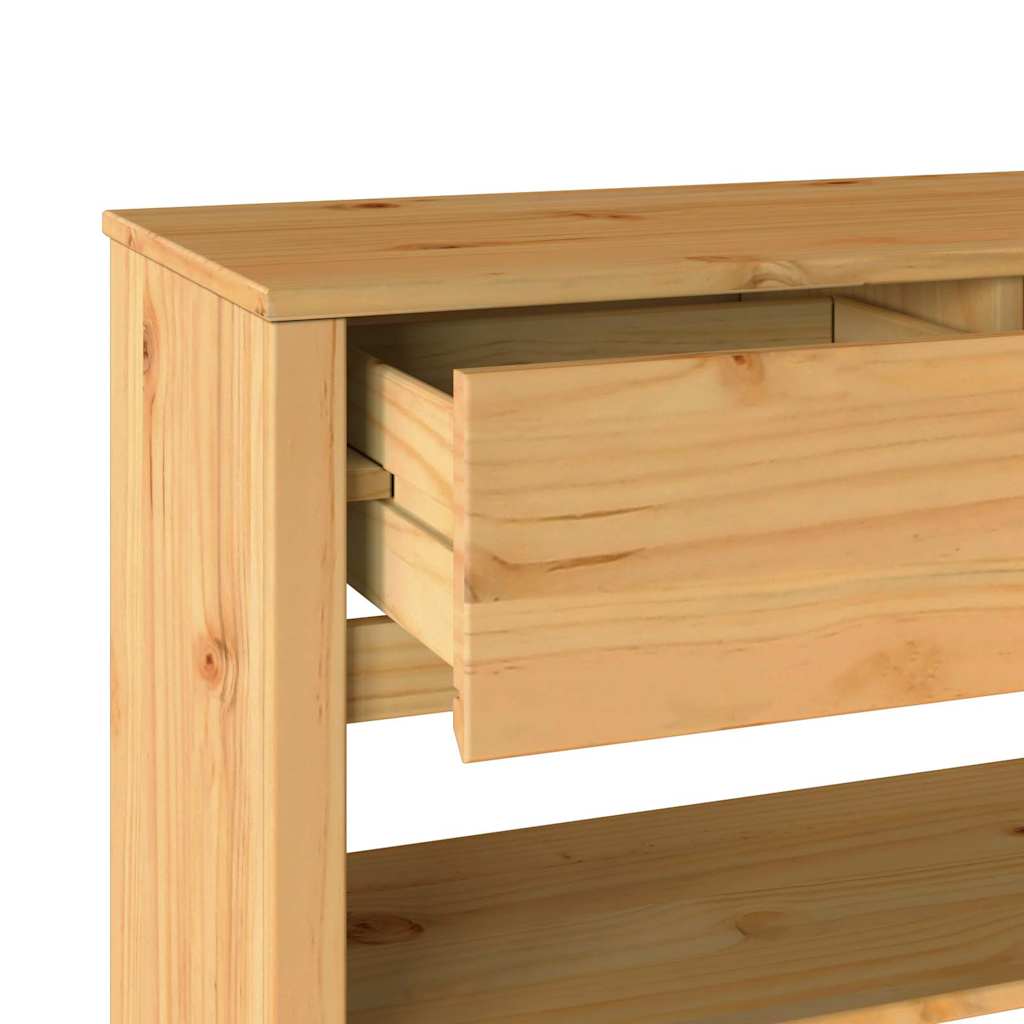 vidaXL Konsola Drammen Dąb 89,5 x 37 x 73 cm Lite drewno sosnowe