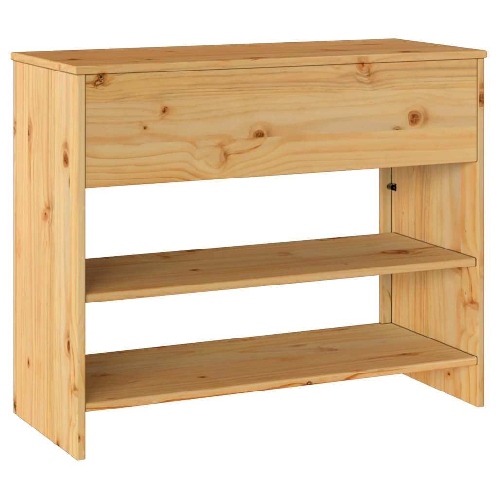 vidaXL Konsola Drammen Dąb 89,5 x 37 x 73 cm Lite drewno sosnowe