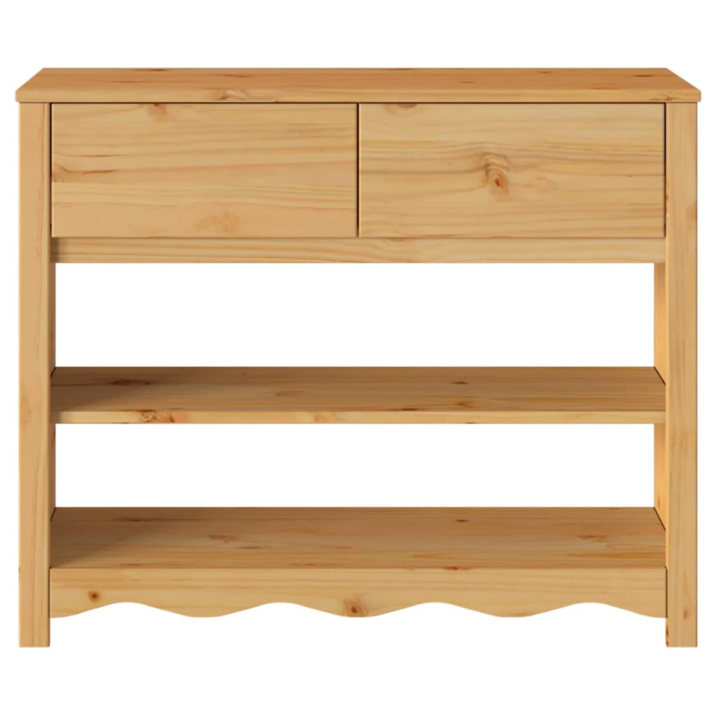 vidaXL Konsola Drammen Dąb 89,5 x 37 x 73 cm Lite drewno sosnowe