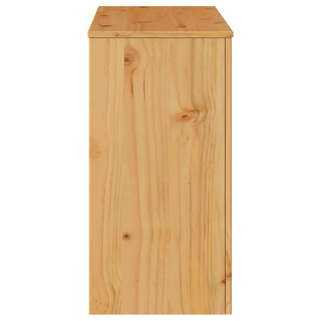 vidaXL Konsola Drammen Dąb 89,5 x 37 x 73 cm Lite drewno sosnowe