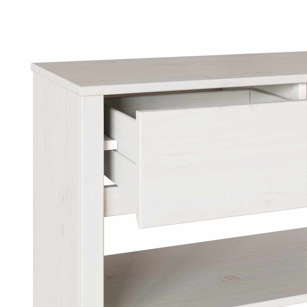 vidaXL Konsola Drammen Biały 89,5 x 37 x 73 cm Lite drewno sosnowe