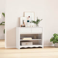 vidaXL Konsola Drammen Biały 89,5 x 37 x 73 cm Lite drewno sosnowe