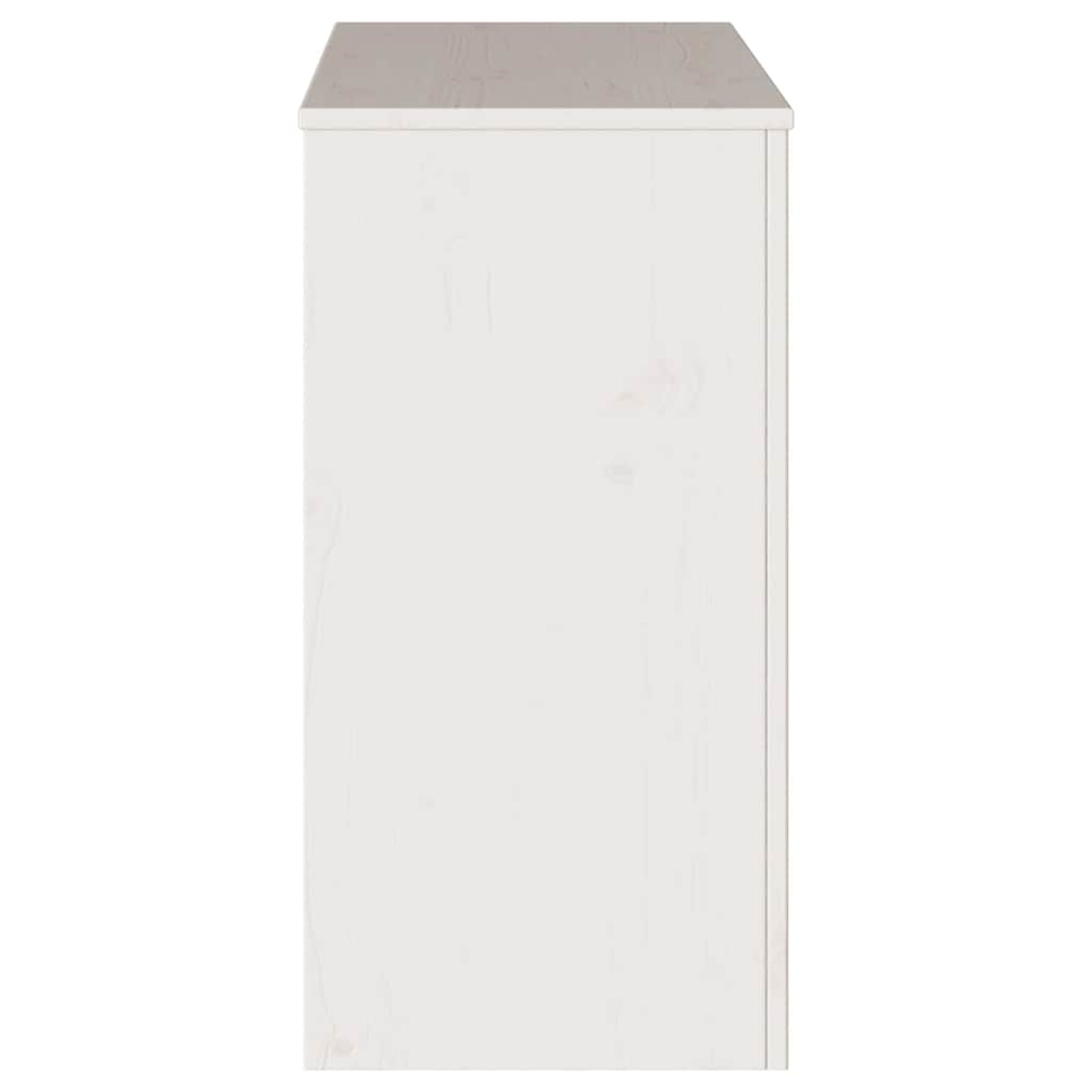 vidaXL Konsola Drammen Biały 89,5 x 37 x 73 cm Lite drewno sosnowe