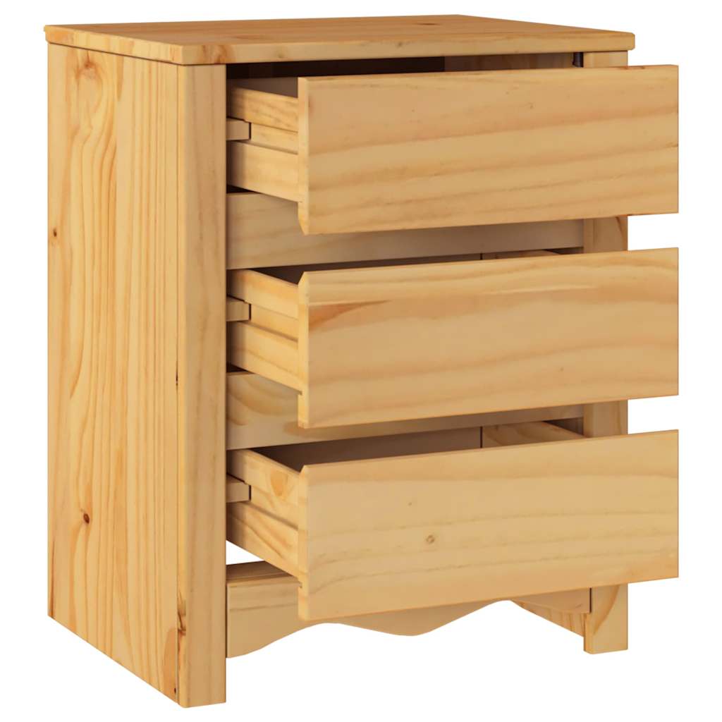 vidaXL Stolik kawowy Drammen Dąb 45 x 35 x 56 cm Lite drewno sosnowe