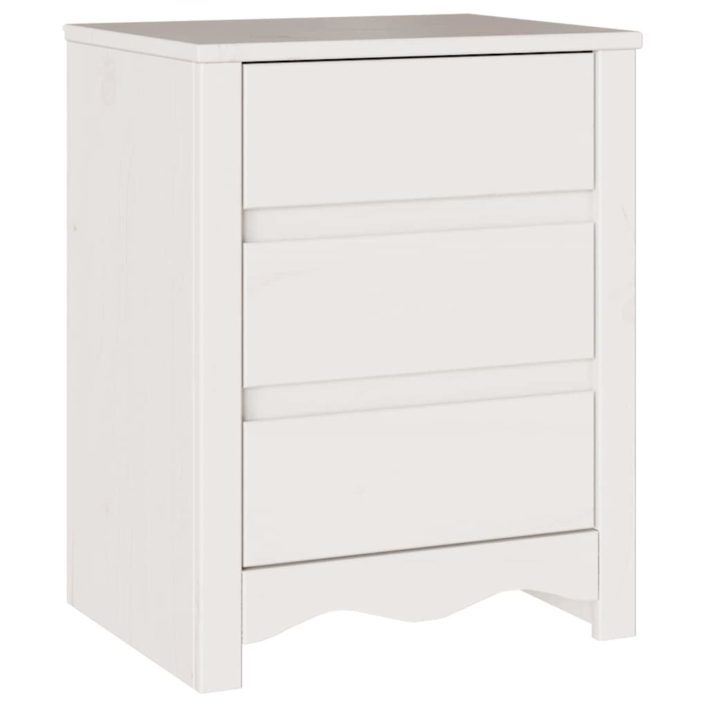 vidaXL Stolik kawowy Drammen Biały 45 x 35 x 56 cm Lite drewno sosnowe