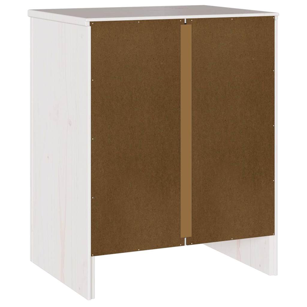 vidaXL Stolik kawowy Drammen Biały 45 x 35 x 56 cm Lite drewno sosnowe