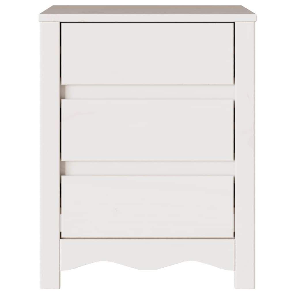 vidaXL Stolik kawowy Drammen Biały 45 x 35 x 56 cm Lite drewno sosnowe