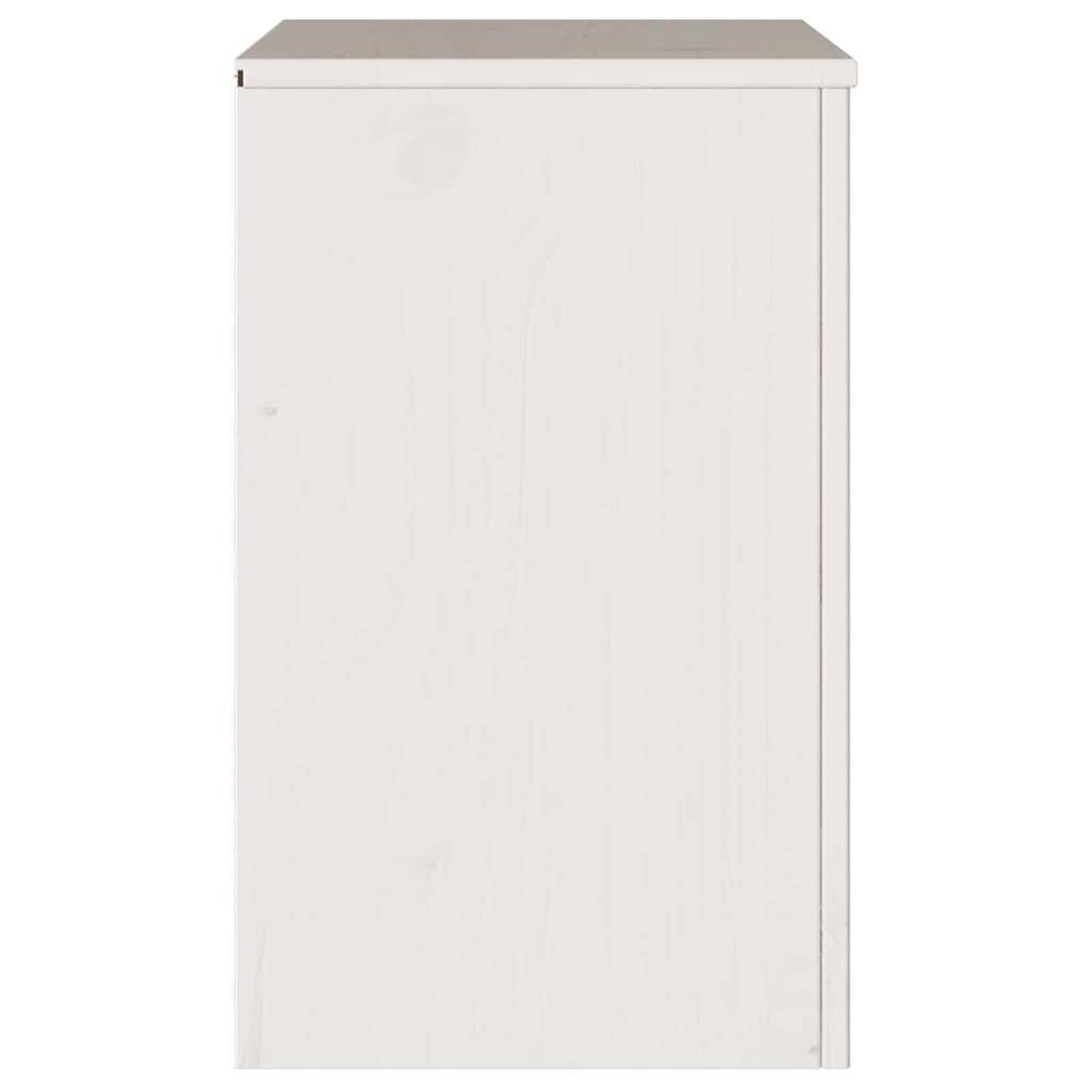 vidaXL Stolik kawowy Drammen Biały 45 x 35 x 56 cm Lite drewno sosnowe