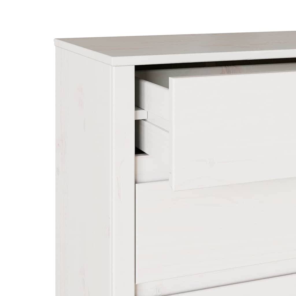 vidaXL Komoda z szufladami z szufladą Drammen Biały 76,5 x 40 x 91 cm