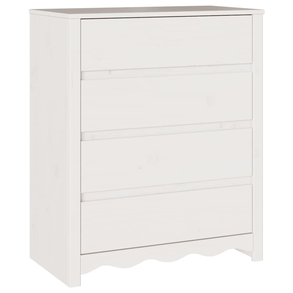 vidaXL Komoda z szufladami z szufladą Drammen Biały 76,5 x 40 x 91 cm