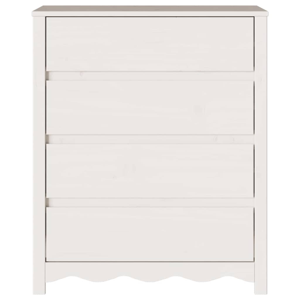 vidaXL Komoda z szufladami z szufladą Drammen Biały 76,5 x 40 x 91 cm