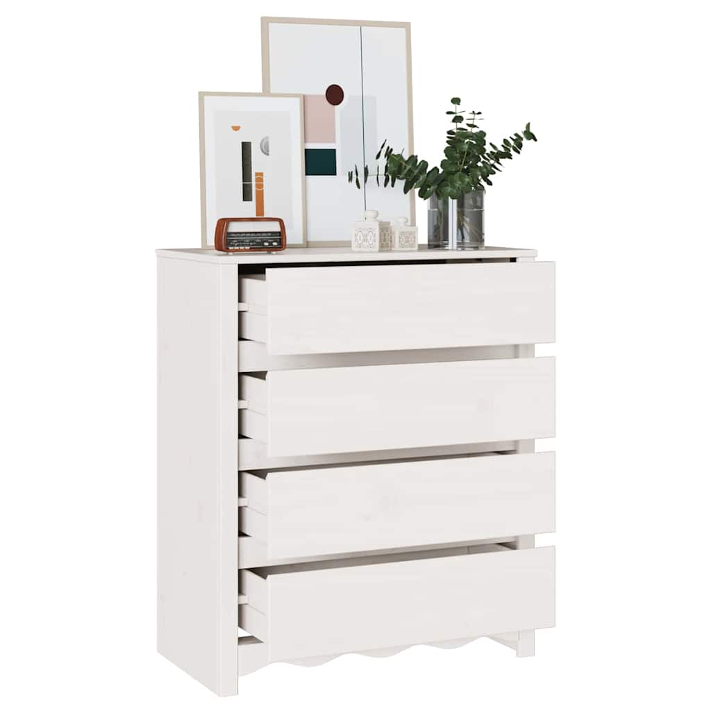 vidaXL Komoda z szufladami z szufladą Drammen Biały 76,5 x 40 x 91 cm