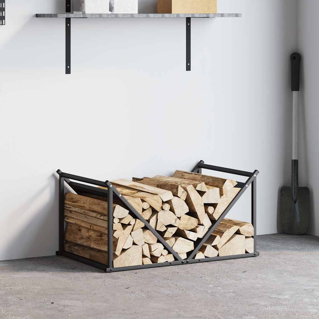 vidaXL Stojak na drewno opałowe 70x43x34,5 cm Stal walcowana na zimno