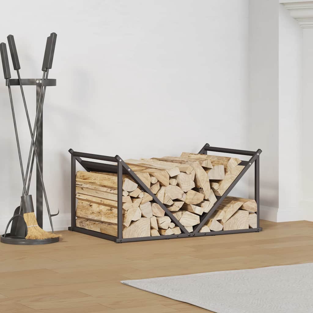 vidaXL Stojak na drewno opałowe 70x43x34,5 cm Stal walcowana na zimno