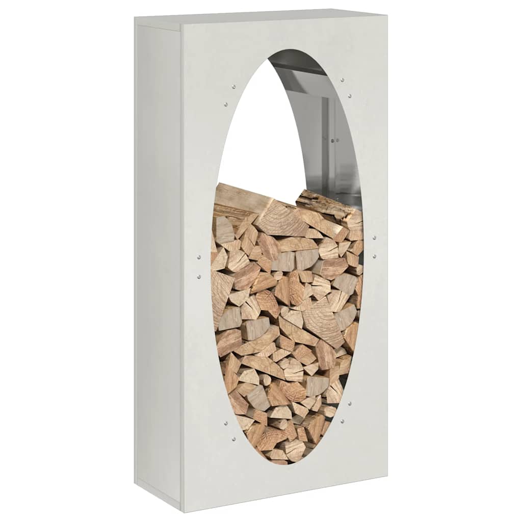 vidaXL Stojak na drewno opałowe 50x23x100 cm Stal nierdzewna