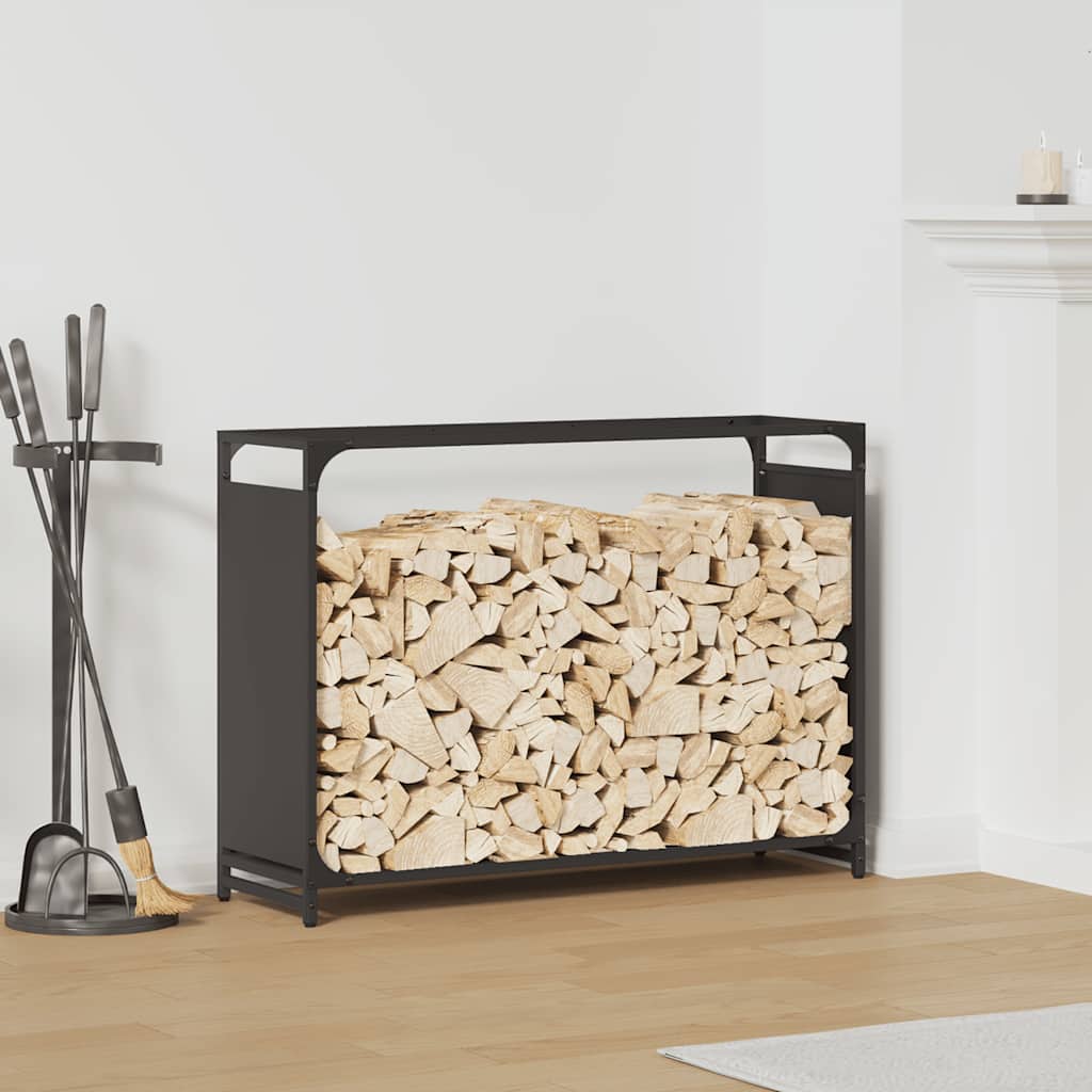 vidaXL Stojak na drewno opałowe 90x28x65 cm Stal walcowana na zimno