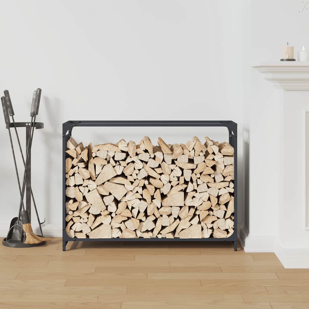vidaXL Stojak na drewno opałowe 90x28x65 cm Stal walcowana na zimno