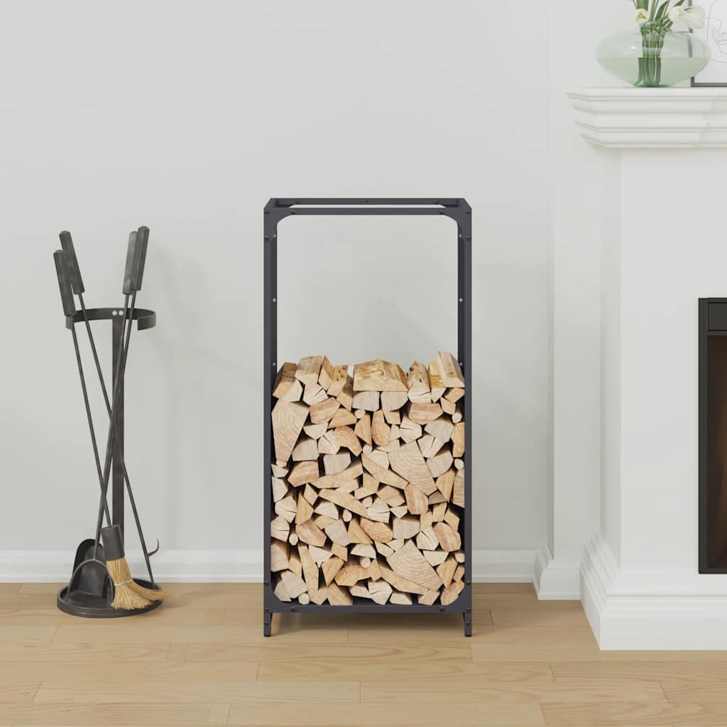 vidaXL Stojak na drewno opałowe 44x28x90 cm Stal walcowana na zimno