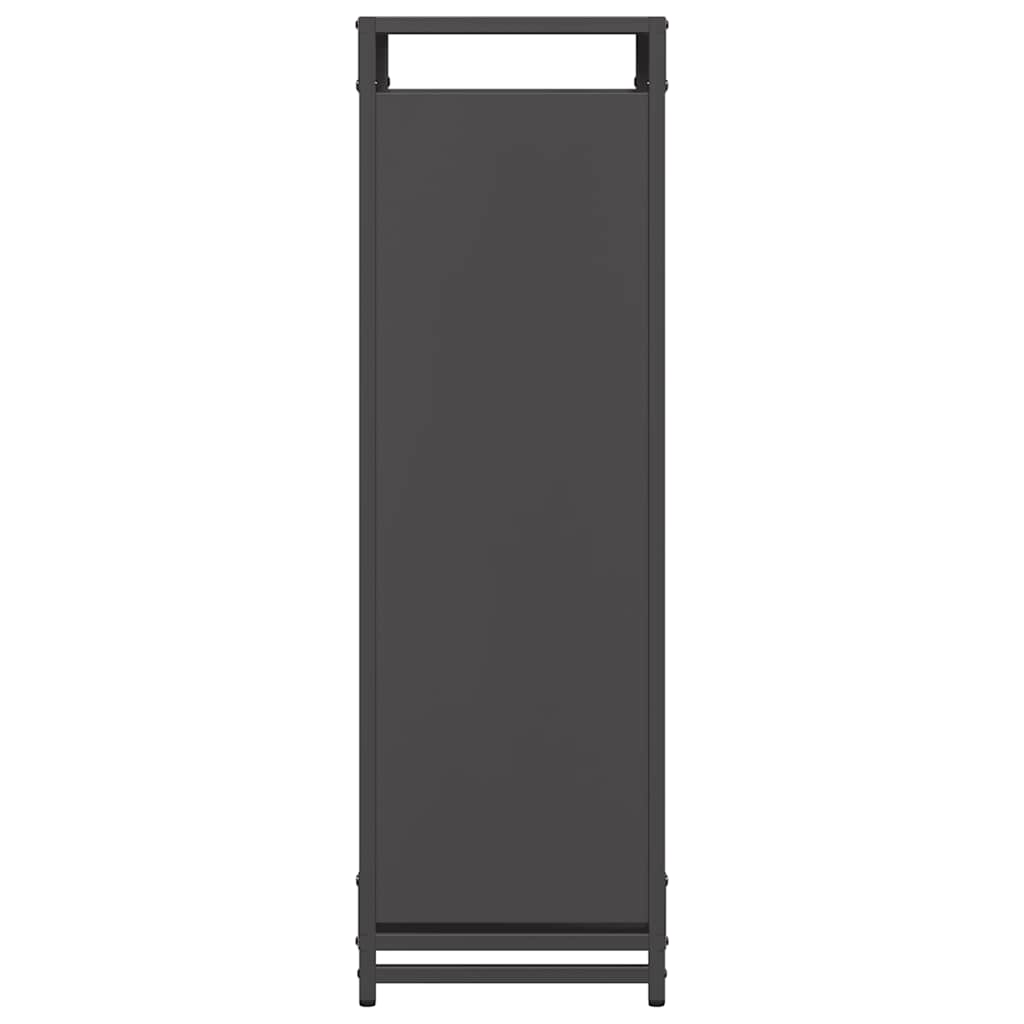 vidaXL Stojak na drewno opałowe czarny 60x28x90 cm