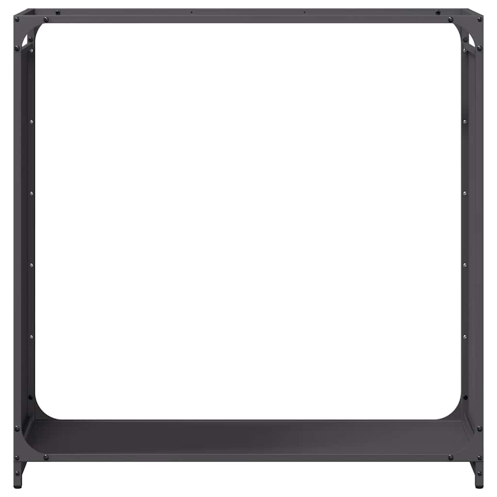 vidaXL Stojak na drewno opałowe czarny 90x28x90 cm
