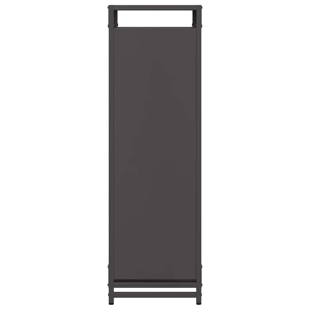 vidaXL Stojak na drewno opałowe czarny 90x28x90 cm