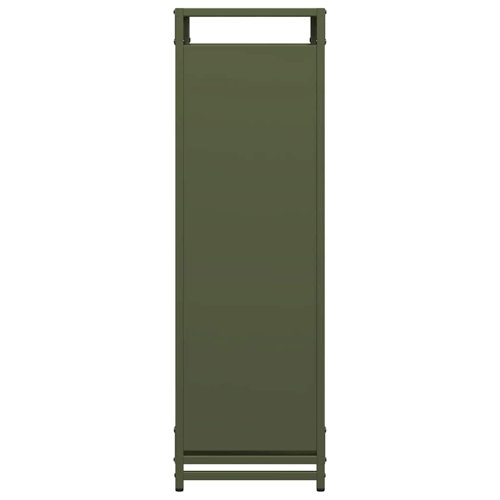 vidaXL Stojak na drewno opałowe Oliwkowo-zielony 90x28x90 cm