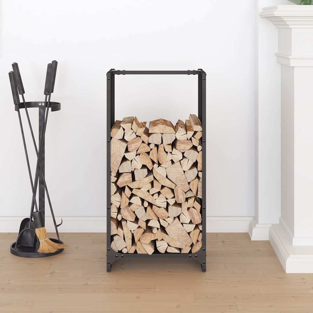 vidaXL Stojak na drewno opałowe 40x30x80 cm Stal walcowana na zimno